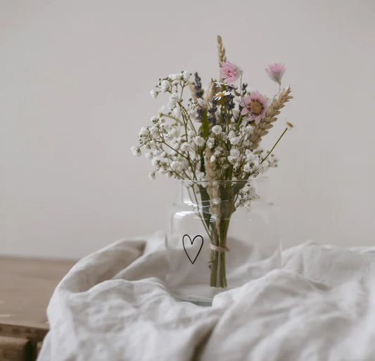 Eulenschnitt gl-109-ve Vase aus Glas Herz mittel Bild2