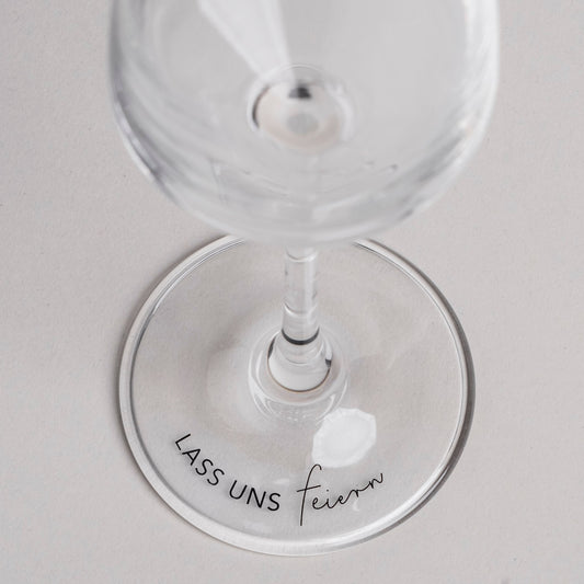 EULENSCHNITT - Sektglas ''Lass uns feiern''