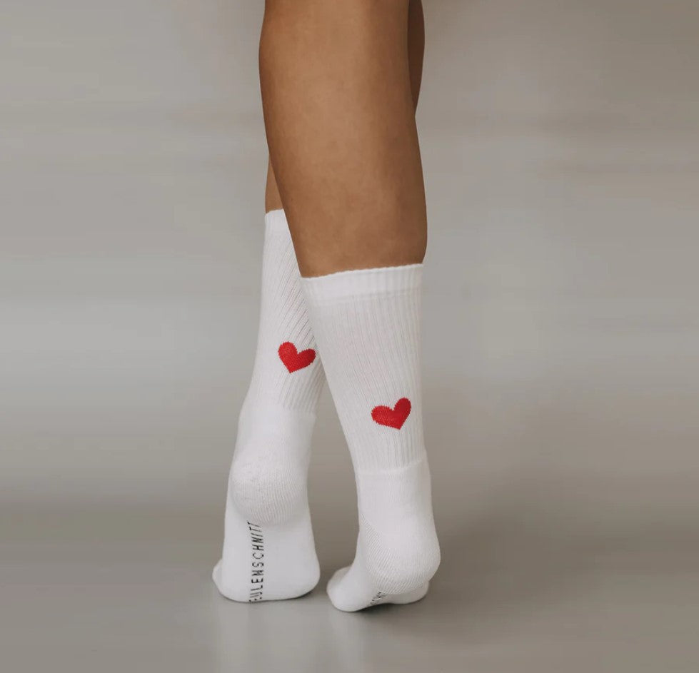 Eulenschnitt soc-016--17 Socken ''Rotes Herz''-2
