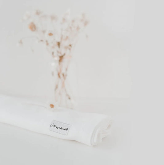 Eulenschnitt st-021 Leinen Tischläufer Weiß Bild1