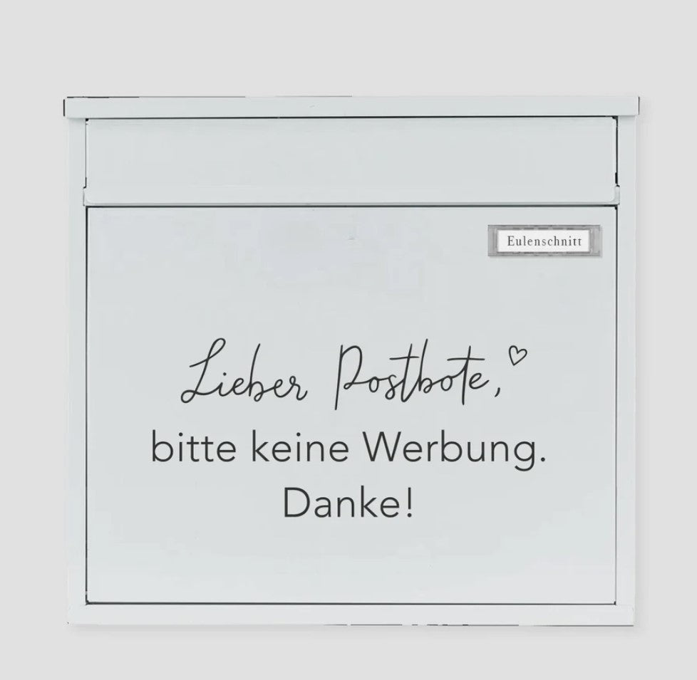 Eulenschnitt wst-037 Sticker Bitte keine Werbung Bild1