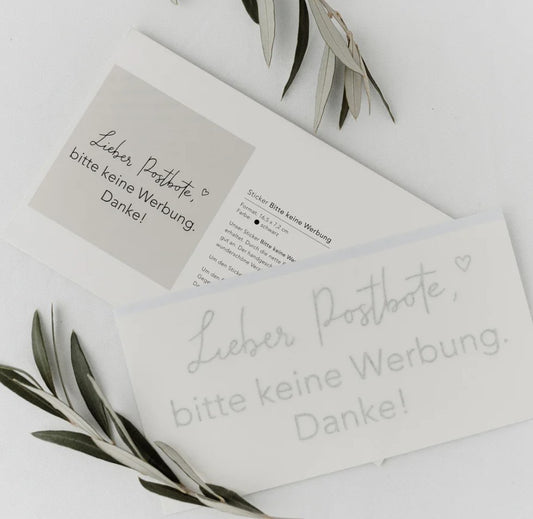 Eulenschnitt wst-037 Sticker Bitte keine Werbung Bild2