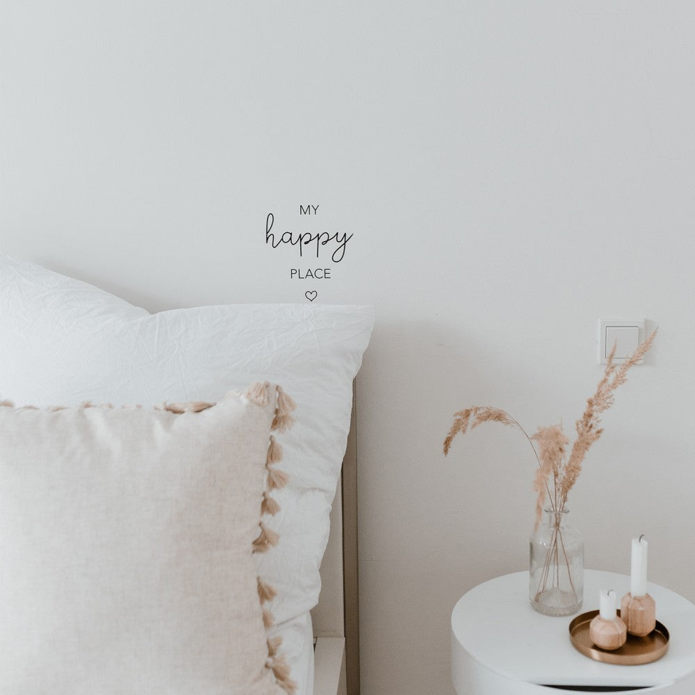 Eulenschnitt wst-057 Wandsticker Happy Place Bild2