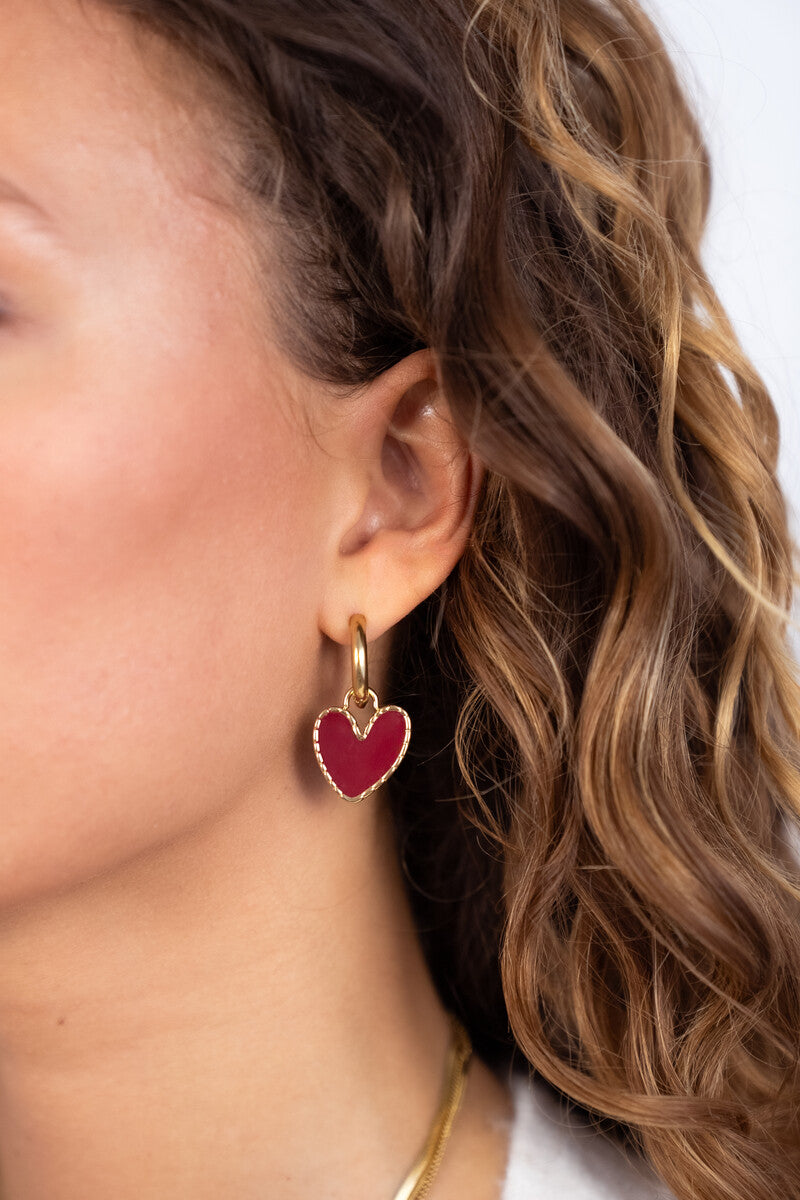 MY JEWELLERY - Ohrringe mit roten Herzen