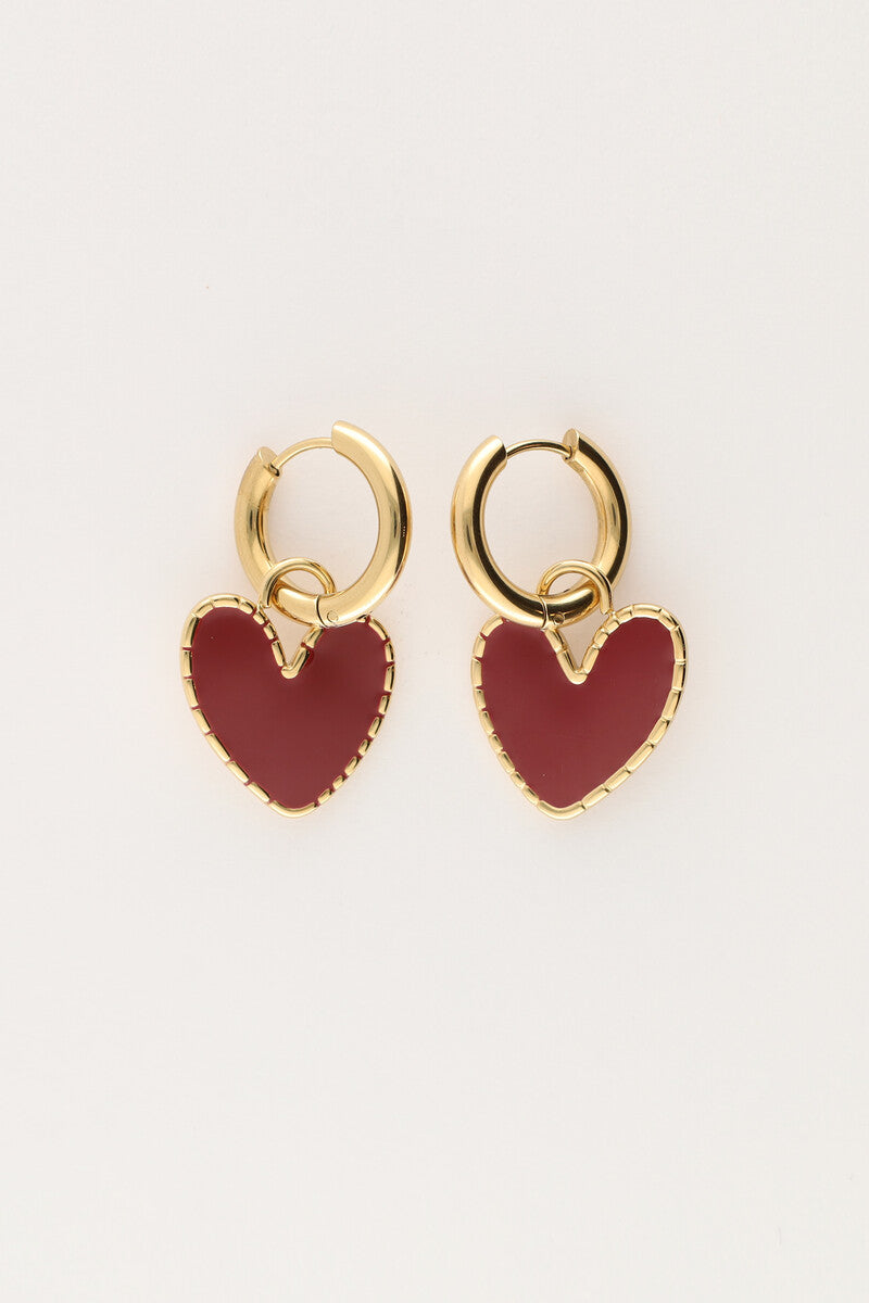 MY JEWELLERY - Ohrringe mit roten Herzen