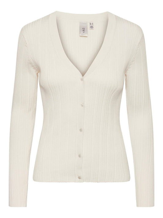 YAS Damen Cardigan 26032746 YASEASE whitecap gray-1