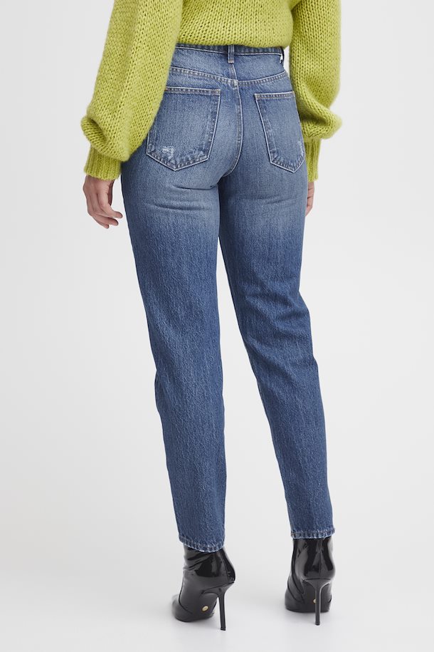 b.young Damen Hose 20813444-200461 BYMOM mid blue denim Bild1