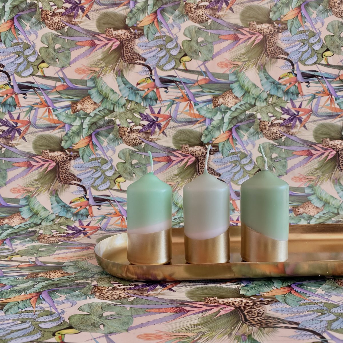 PINK STORIES - Dip Dye Kerzen ''Forest Vibes''