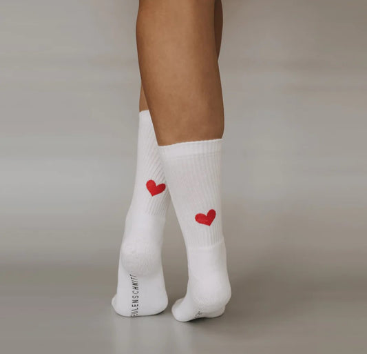 EULENSCHNITT - Socken ''Rotes Herz''