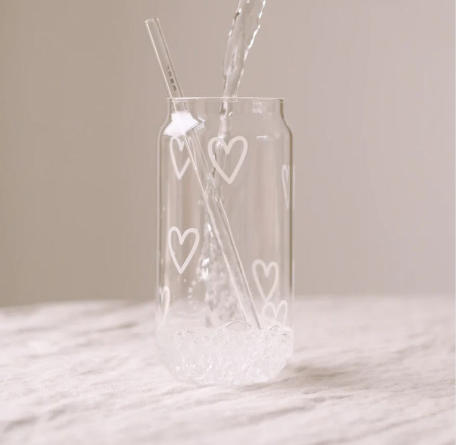 EULENSCHNITT - Trinkglas ''Herzen''