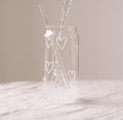 EULENSCHNITT - Trinkglas ''Herzen''