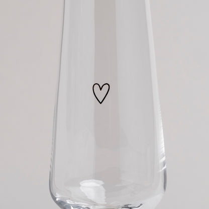Eulenschnitt  gl-177 Sektglas ''Herz''