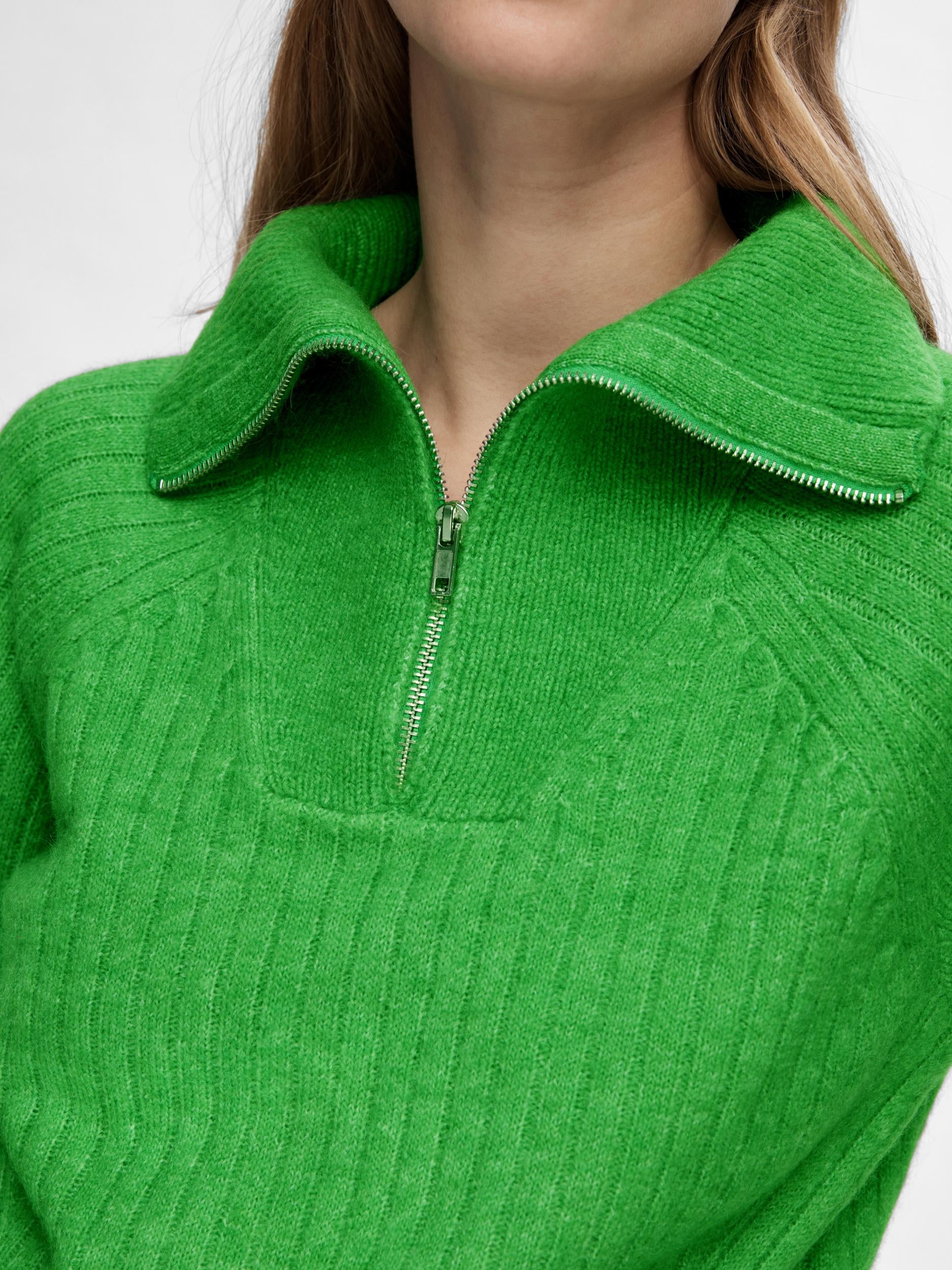 Selected Femme Damen Pullover 16092350 SLFLULU classic green Bild2