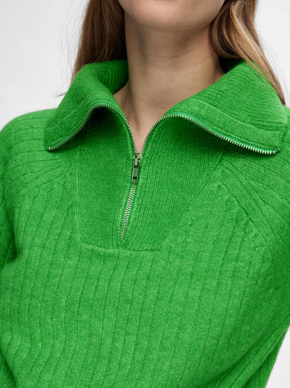 Selected Femme Damen Pullover 16092350 SLFLULU classic green Bild2