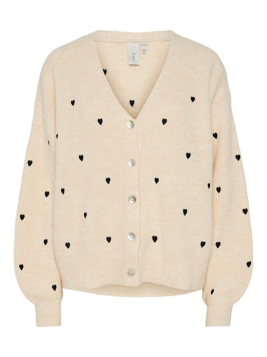 YAS Damen Cardigan 26034899 YASBOW birch heart