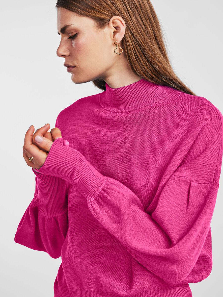 YAS Damen Pullover 26030697 YASFONNY fuchsia purple Bild2