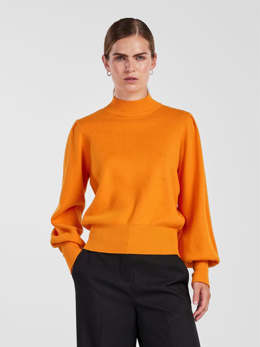 YAS Damen Pullover 26030697 YASFONNY orange pepper Bild1